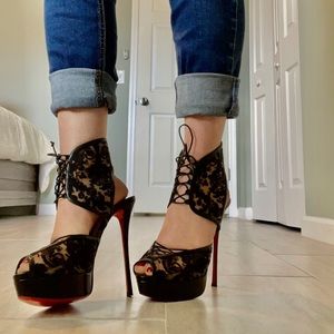 Christian Louboutin Lace Mesh Platforms